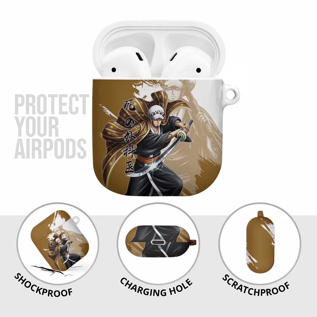 Wano Surgeon Trafalgar D. Law AirPods Case Traditional Ink Splash Anime Style