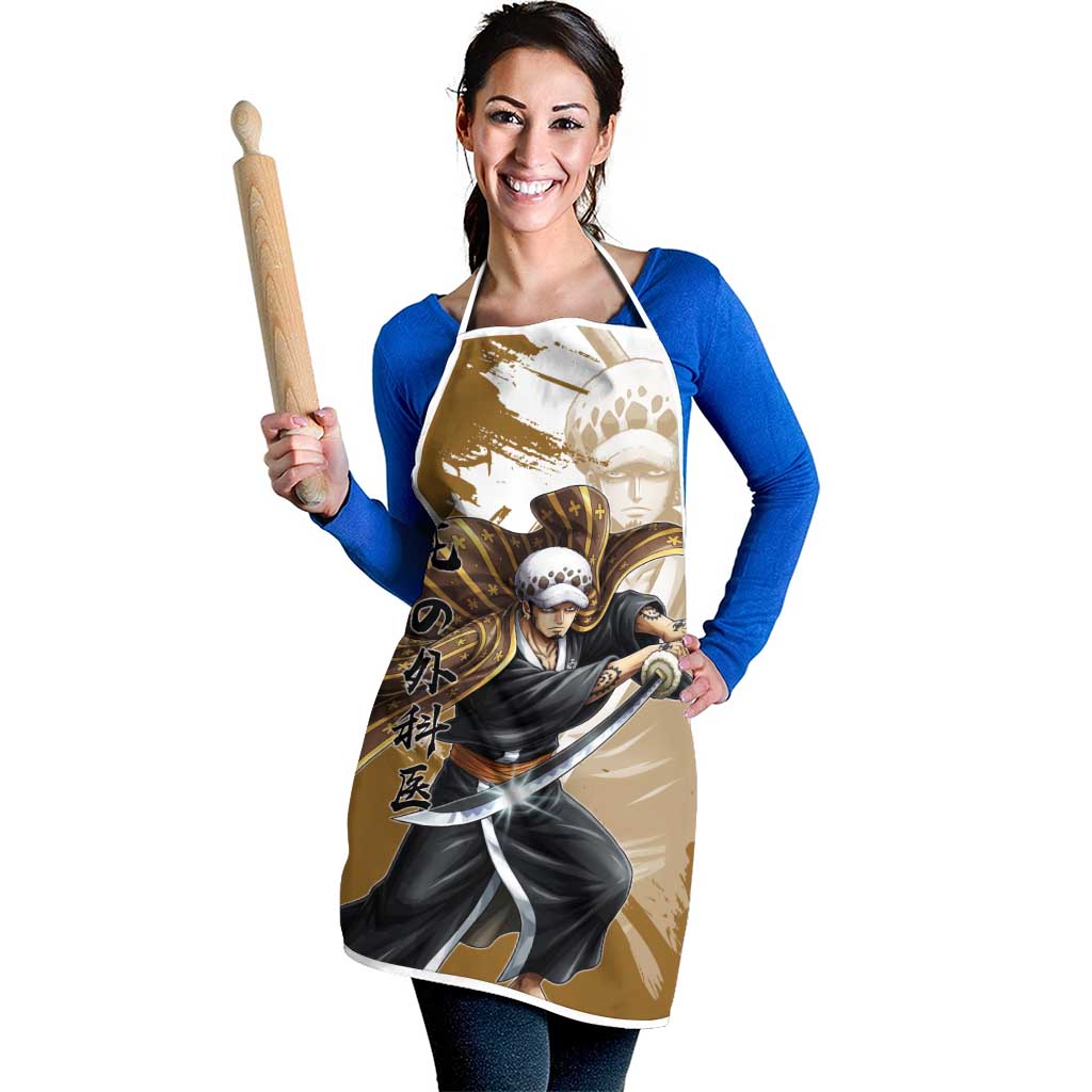 Wano Surgeon Trafalgar D. Law Apron Traditional Ink Splash Anime Style