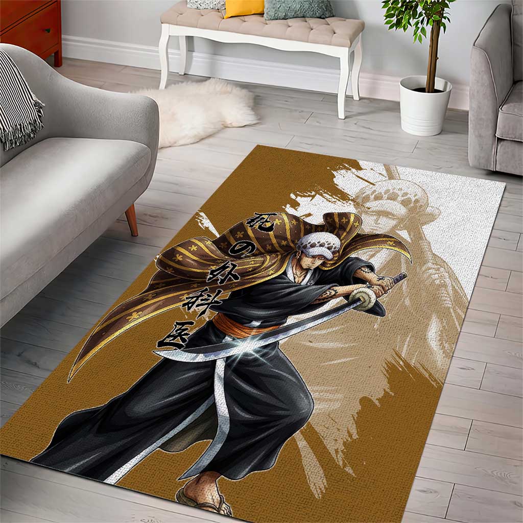 Wano Surgeon Trafalgar D. Law Area Rug Traditional Ink Splash Anime Style