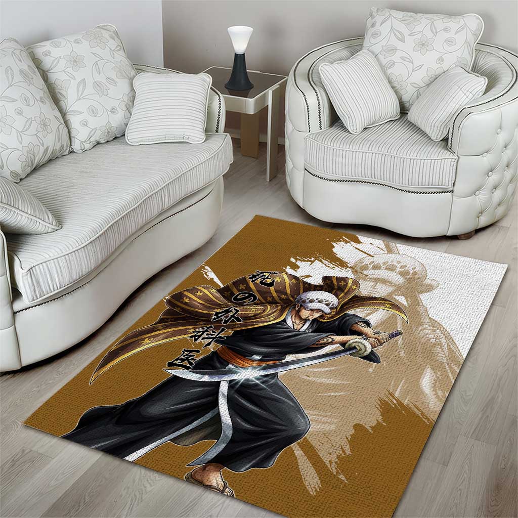 Wano Surgeon Trafalgar D. Law Area Rug Traditional Ink Splash Anime Style