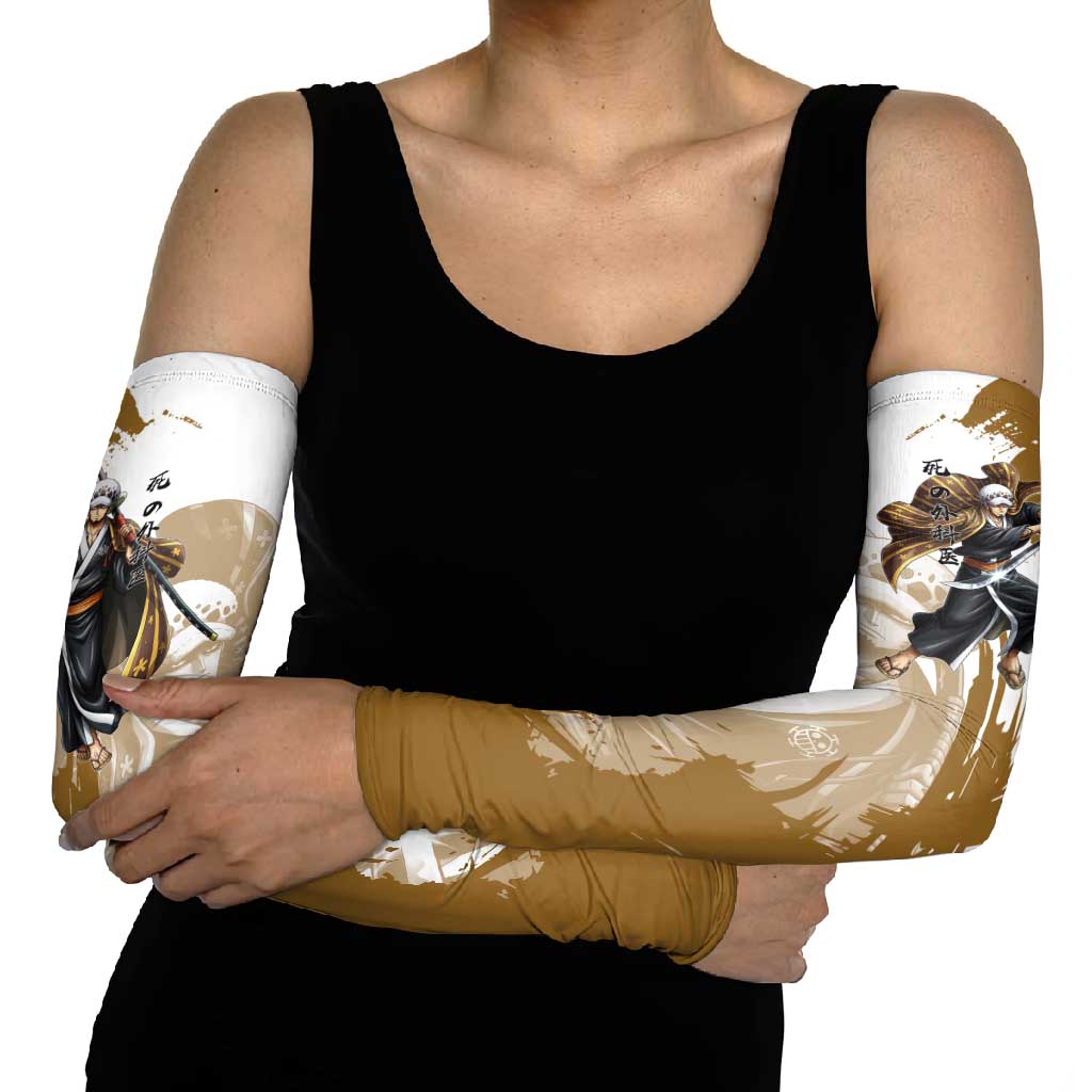 Wano Surgeon Trafalgar D. Law Arm Sleeves Traditional Ink Splash Anime Style
