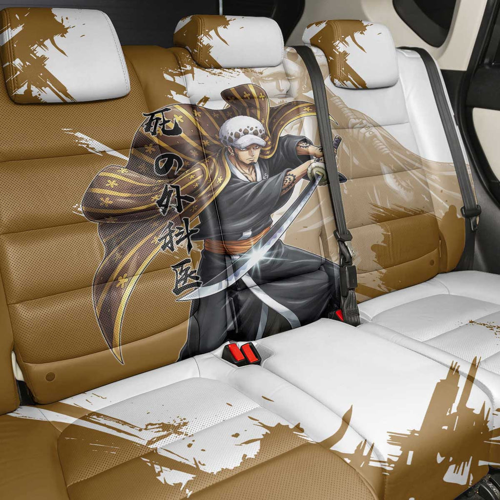 Wano Surgeon Trafalgar D. Law Back Car Seat Cover Traditional Ink Splash Anime Style