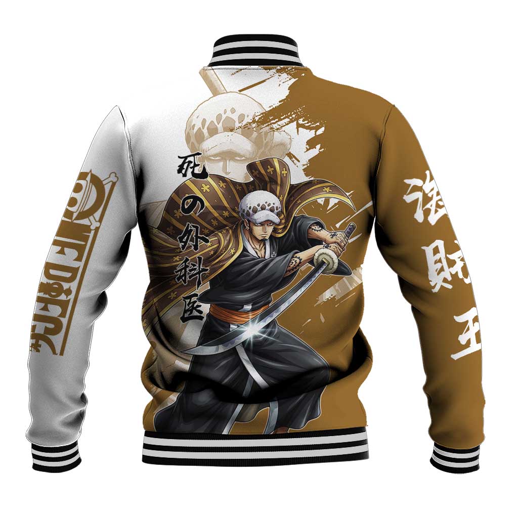 Wano Surgeon Trafalgar D. Law Baseball Jacket Traditional Ink Splash Anime Style