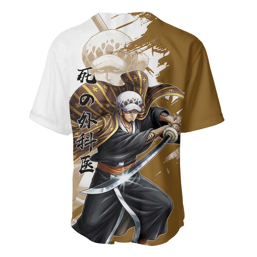 Wano Surgeon Trafalgar D. Law Baseball Jersey Traditional Ink Splash Anime Style