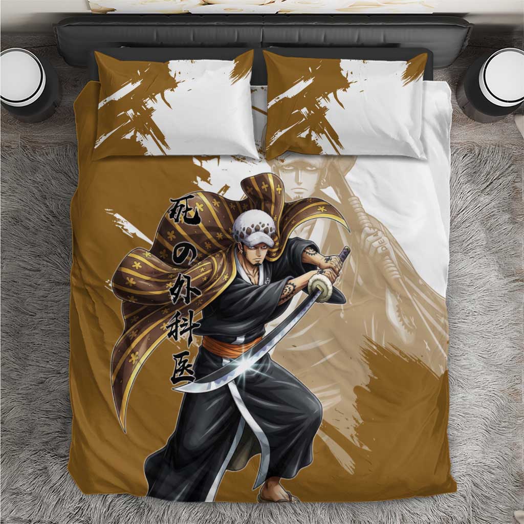 Wano Surgeon Trafalgar D. Law Bedding Set Traditional Ink Splash Anime Style