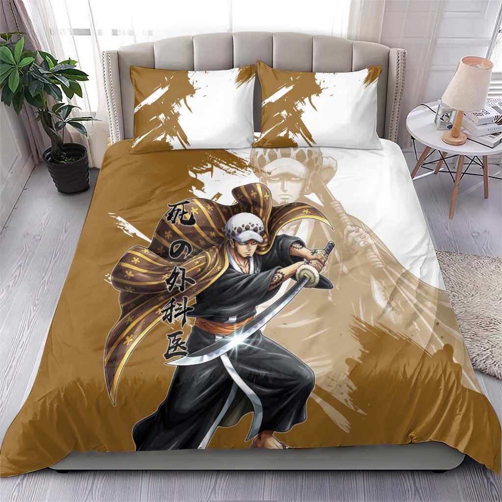 Wano Surgeon Trafalgar D. Law Bedding Set Traditional Ink Splash Anime Style