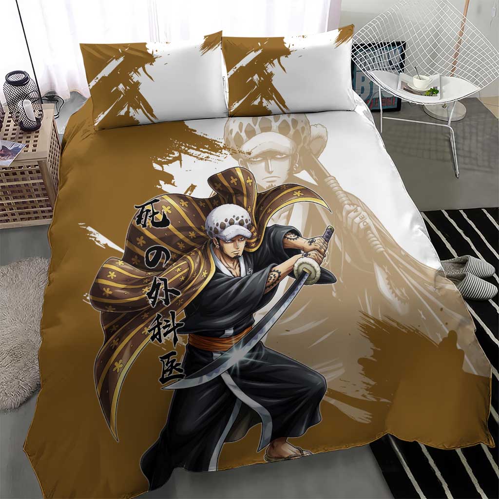 Wano Surgeon Trafalgar D. Law Bedding Set Traditional Ink Splash Anime Style