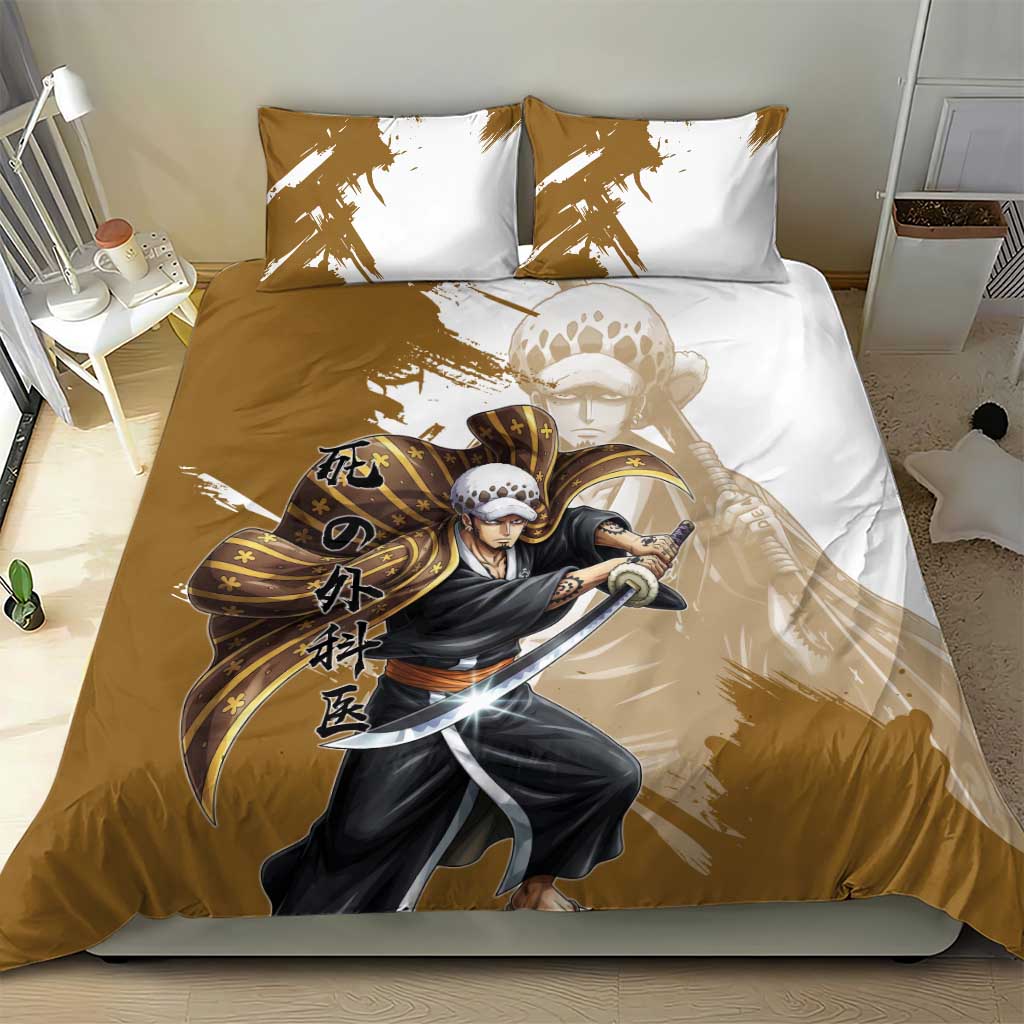 Wano Surgeon Trafalgar D. Law Bedding Set Traditional Ink Splash Anime Style