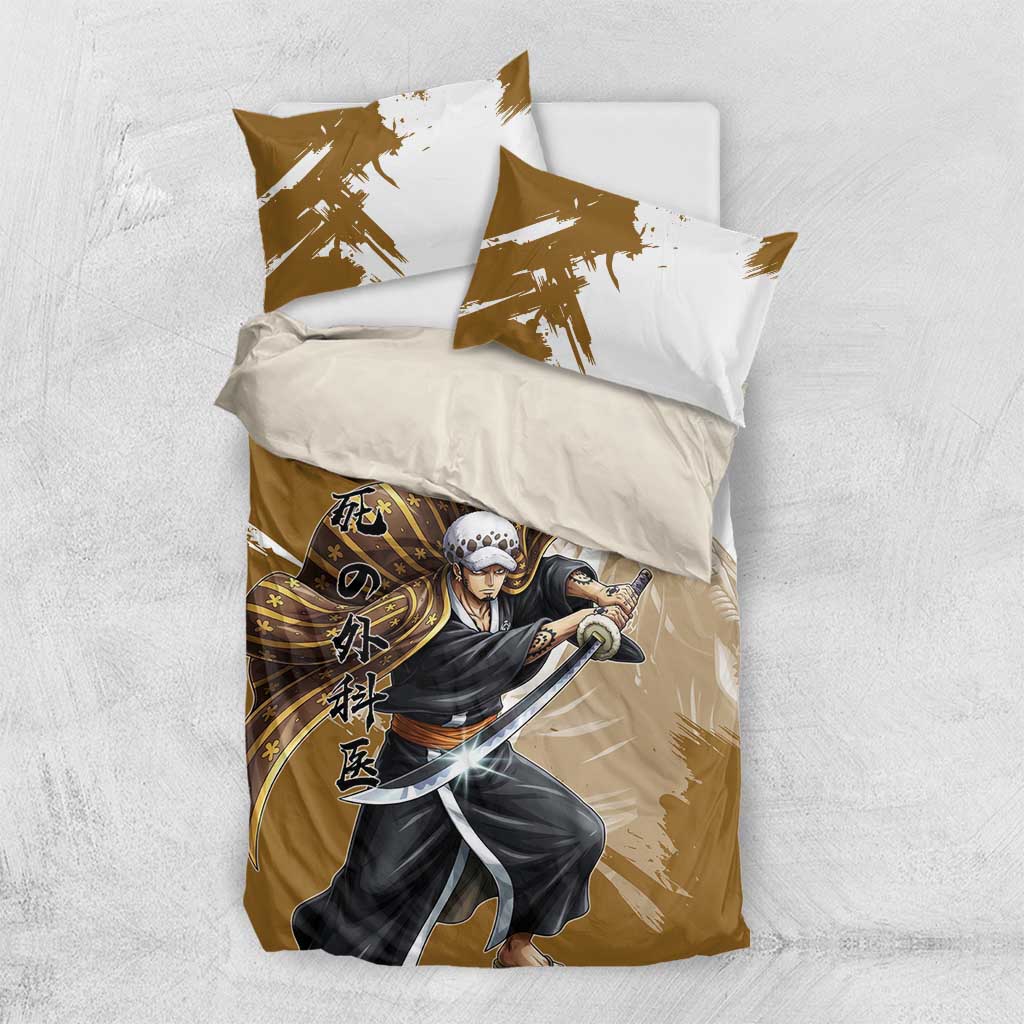 Wano Surgeon Trafalgar D. Law Bedding Set Traditional Ink Splash Anime Style
