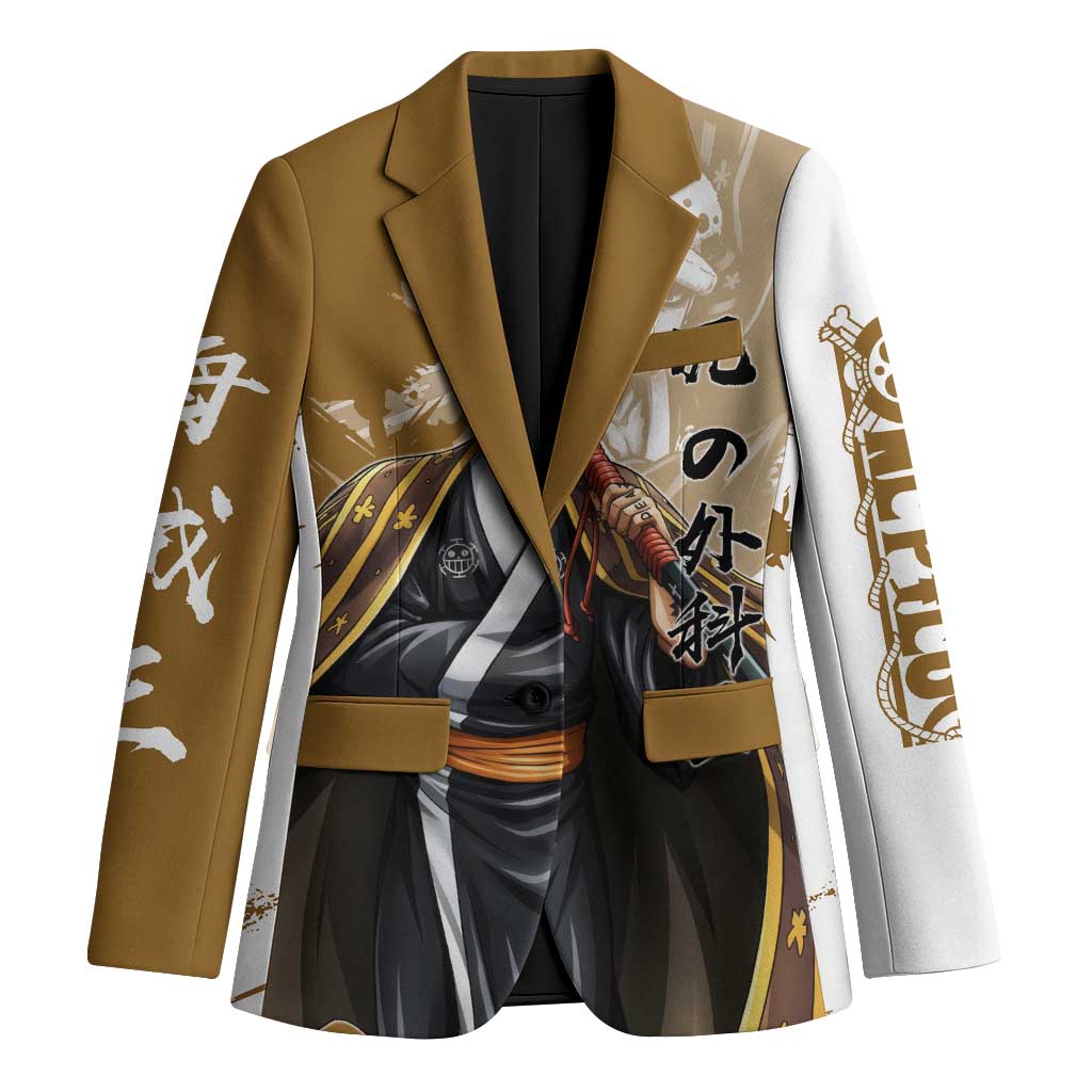 Wano Surgeon Trafalgar D. Law Blazer Traditional Ink Splash Anime Style