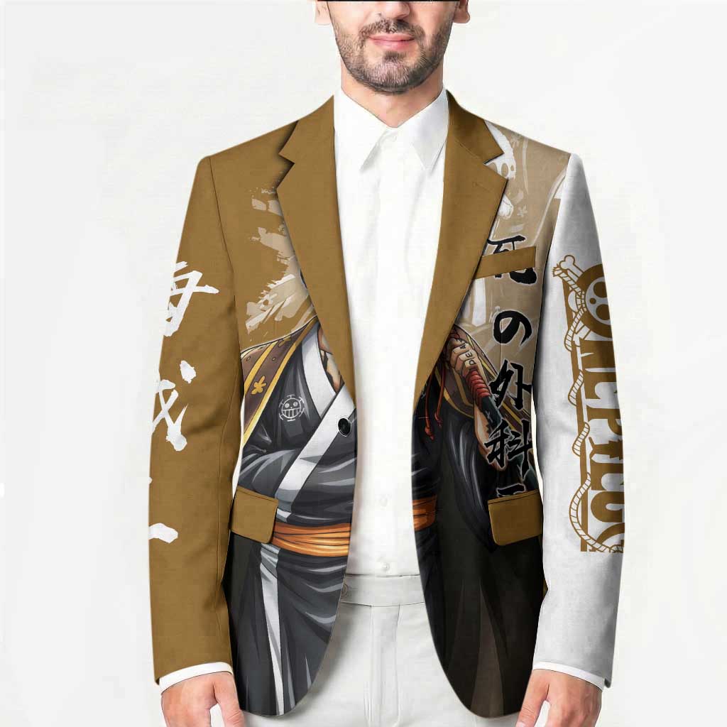 Wano Surgeon Trafalgar D. Law Blazer Traditional Ink Splash Anime Style