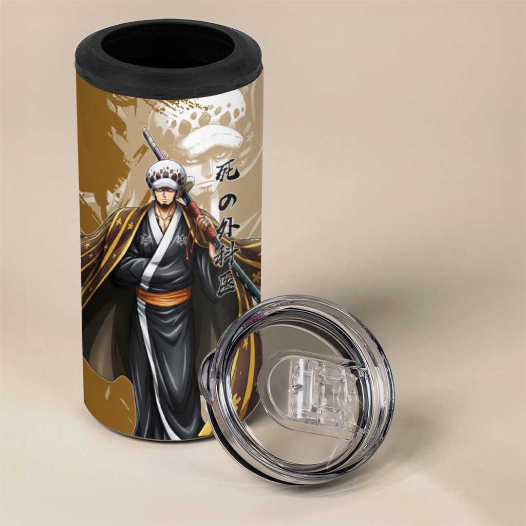 Wano Surgeon Trafalgar D. Law 4 in 1 Can Cooler Tumbler Traditional Ink Splash Anime Style
