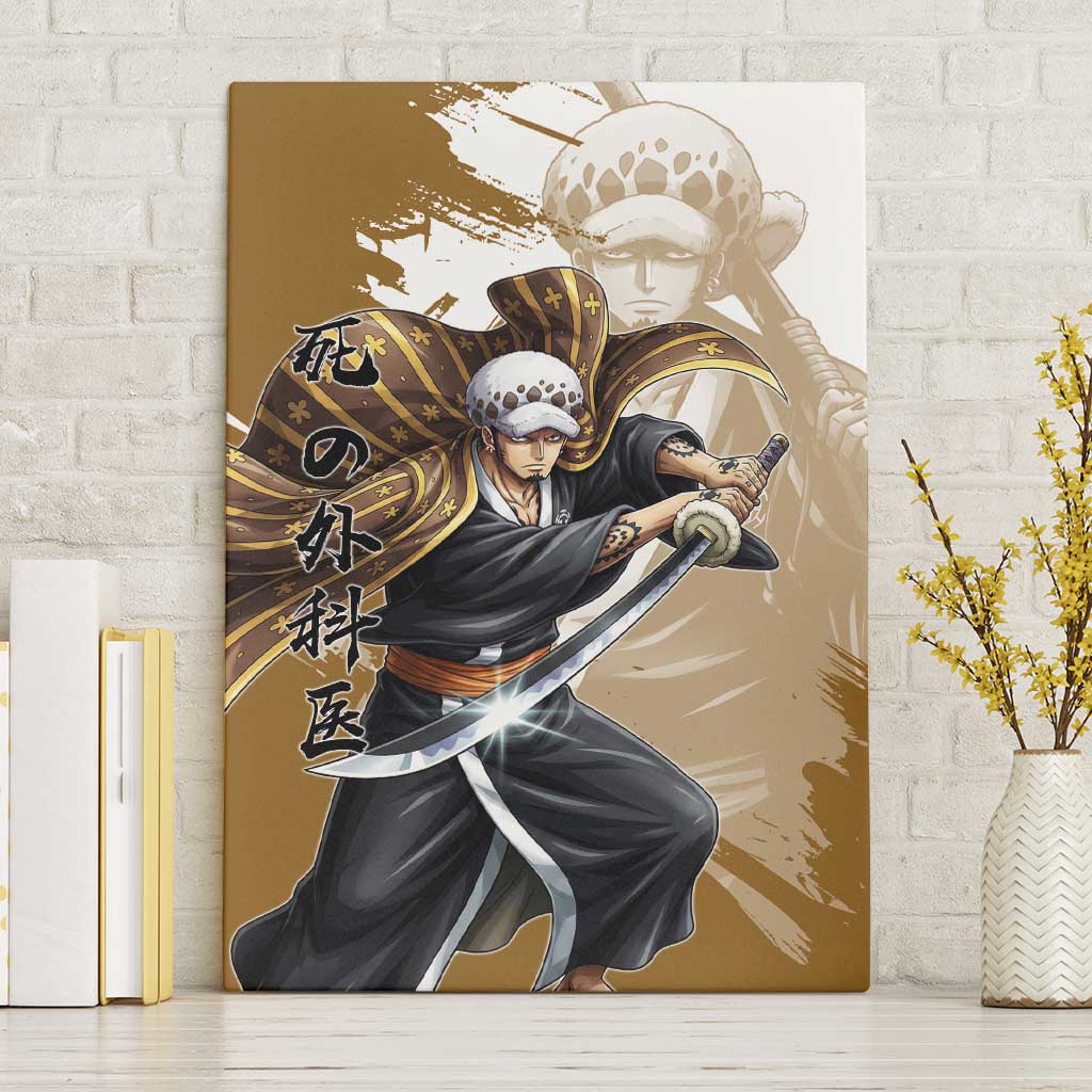 Wano Surgeon Trafalgar D. Law Canvas Wall Art Traditional Ink Splash Anime Style