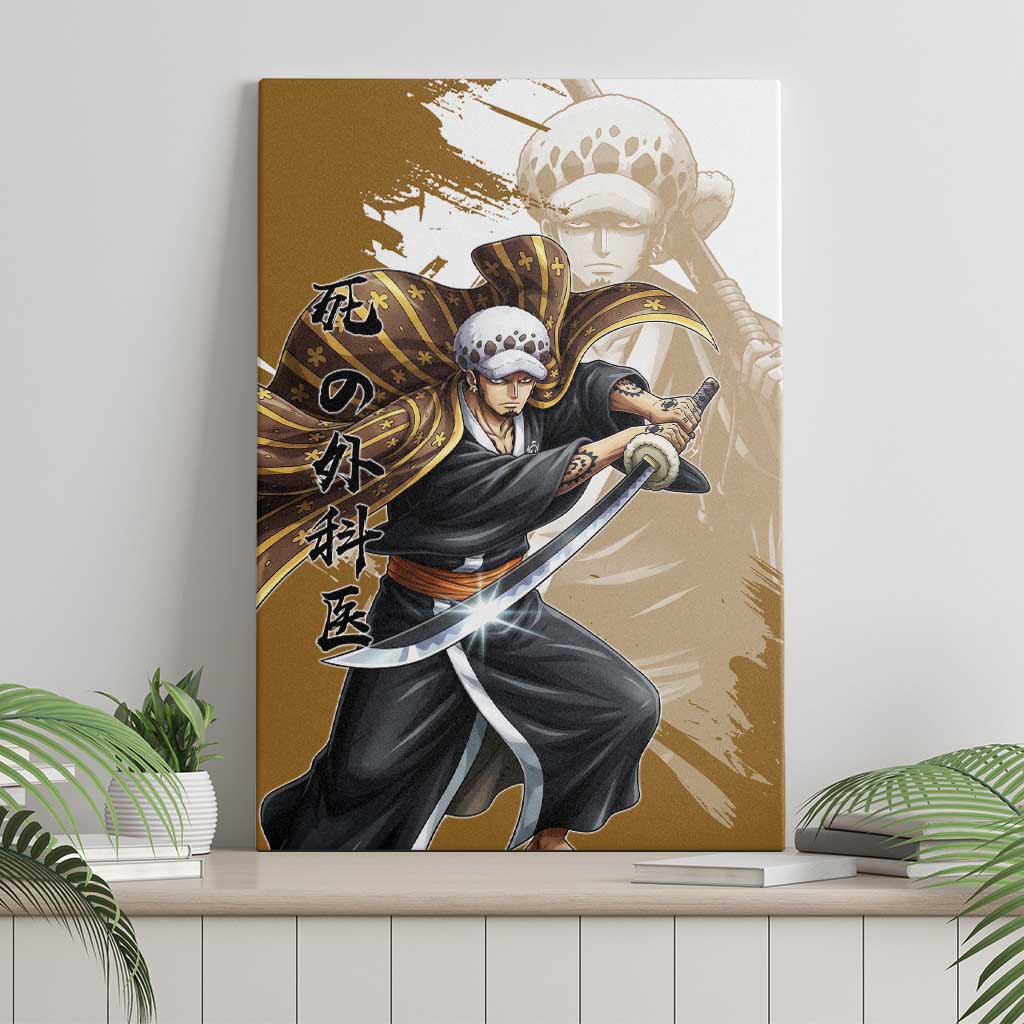 Wano Surgeon Trafalgar D. Law Canvas Wall Art Traditional Ink Splash Anime Style