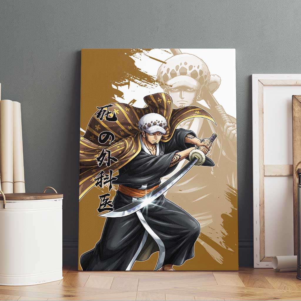 Wano Surgeon Trafalgar D. Law Canvas Wall Art Traditional Ink Splash Anime Style