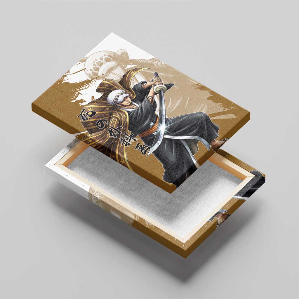Wano Surgeon Trafalgar D. Law Canvas Wall Art Traditional Ink Splash Anime Style