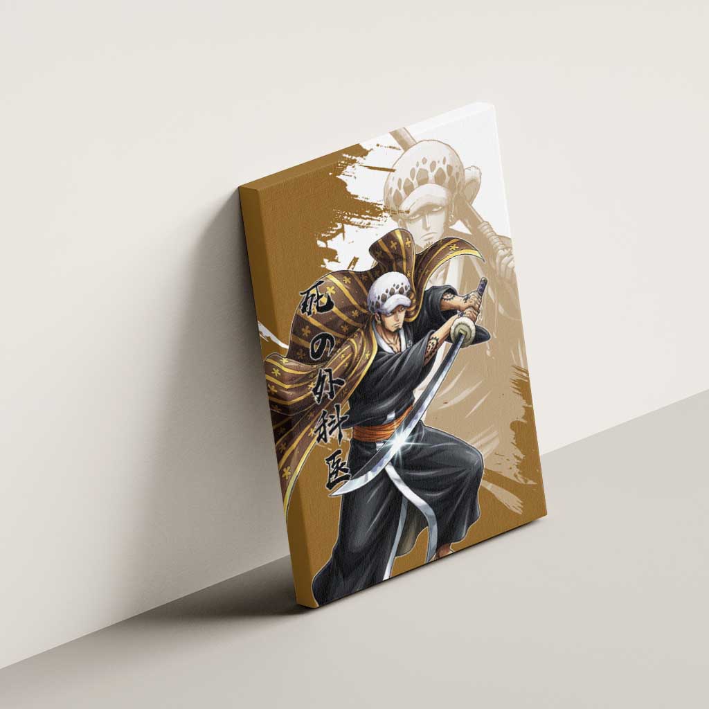 Wano Surgeon Trafalgar D. Law Canvas Wall Art Traditional Ink Splash Anime Style