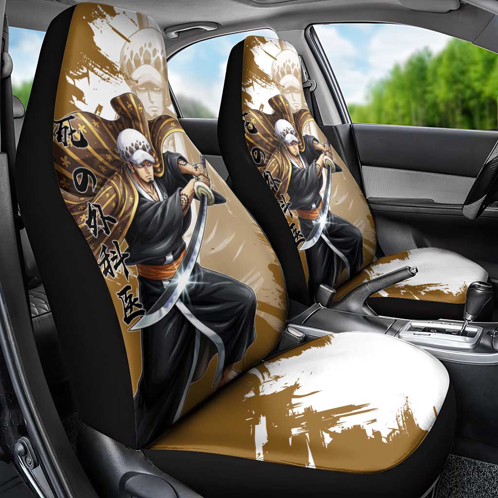 Wano Surgeon Trafalgar D. Law Car Seat Cover Traditional Ink Splash Anime Style