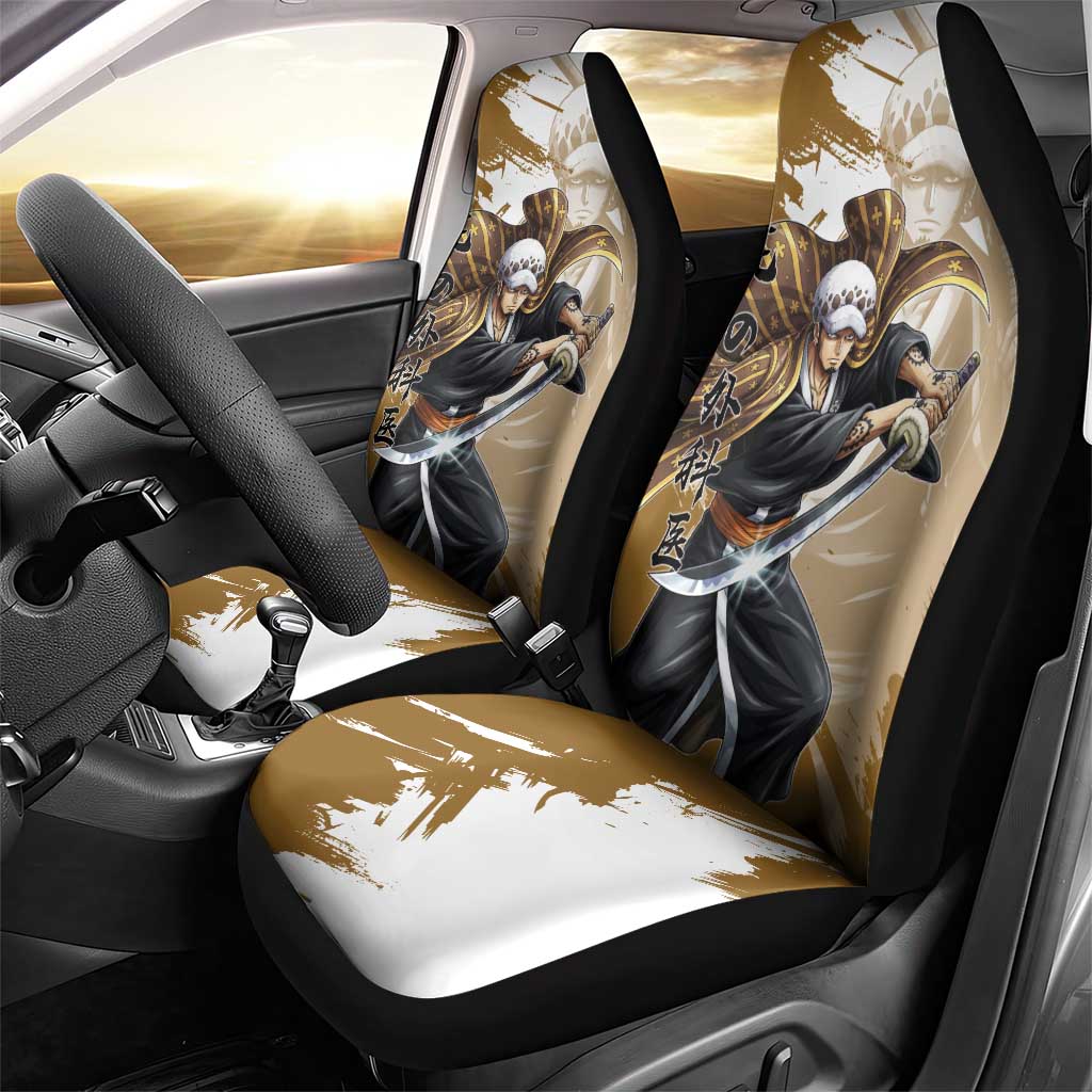 Wano Surgeon Trafalgar D. Law Car Seat Cover Traditional Ink Splash Anime Style