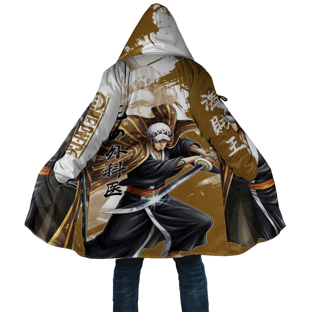 Wano Surgeon Trafalgar D. Law Cloak Traditional Ink Splash Anime Style