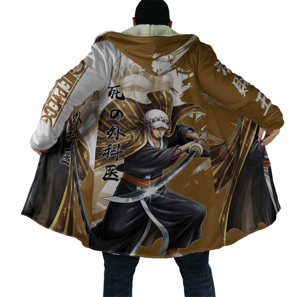 Wano Surgeon Trafalgar D. Law Cloak Traditional Ink Splash Anime Style