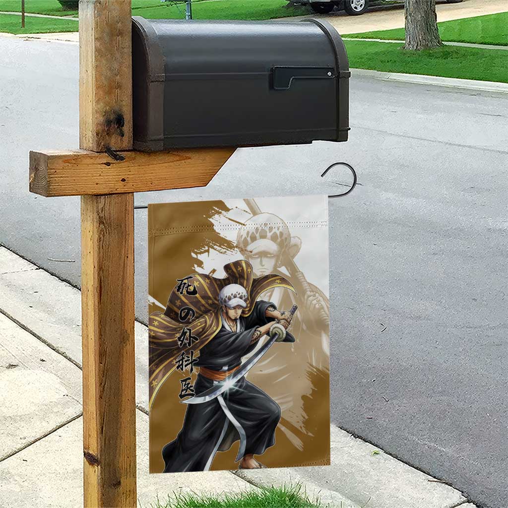 Wano Surgeon Trafalgar D. Law Garden Flag Traditional Ink Splash Anime Style