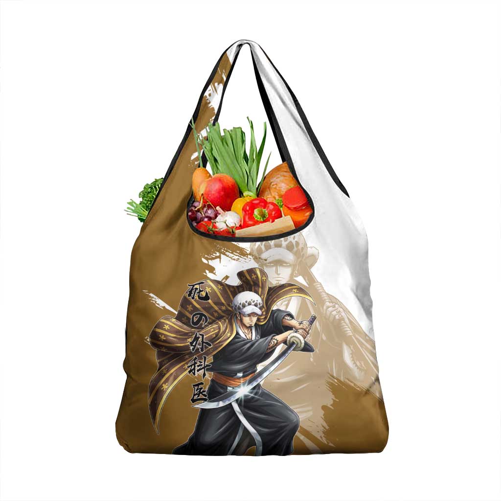 Wano Surgeon Trafalgar D. Law Grocery Bag Traditional Ink Splash Anime Style