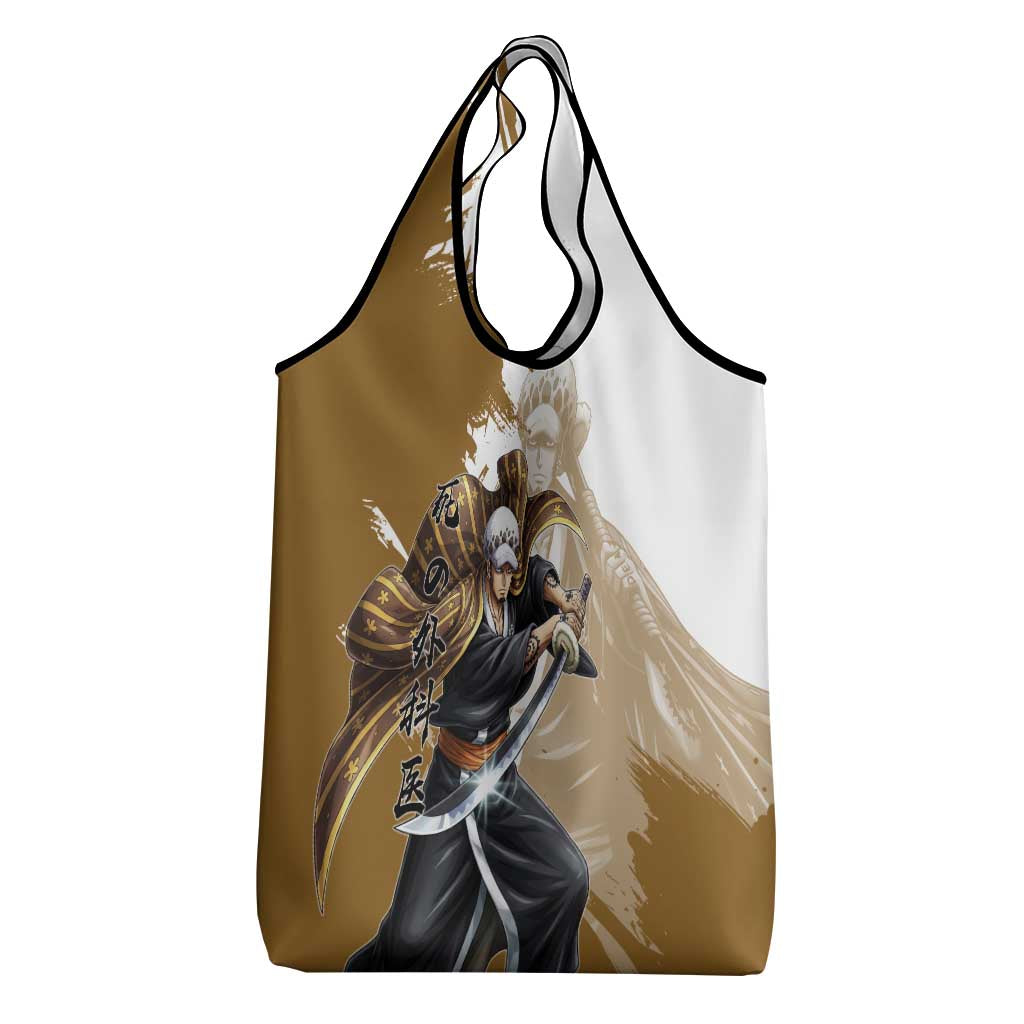 Wano Surgeon Trafalgar D. Law Grocery Bag Traditional Ink Splash Anime Style