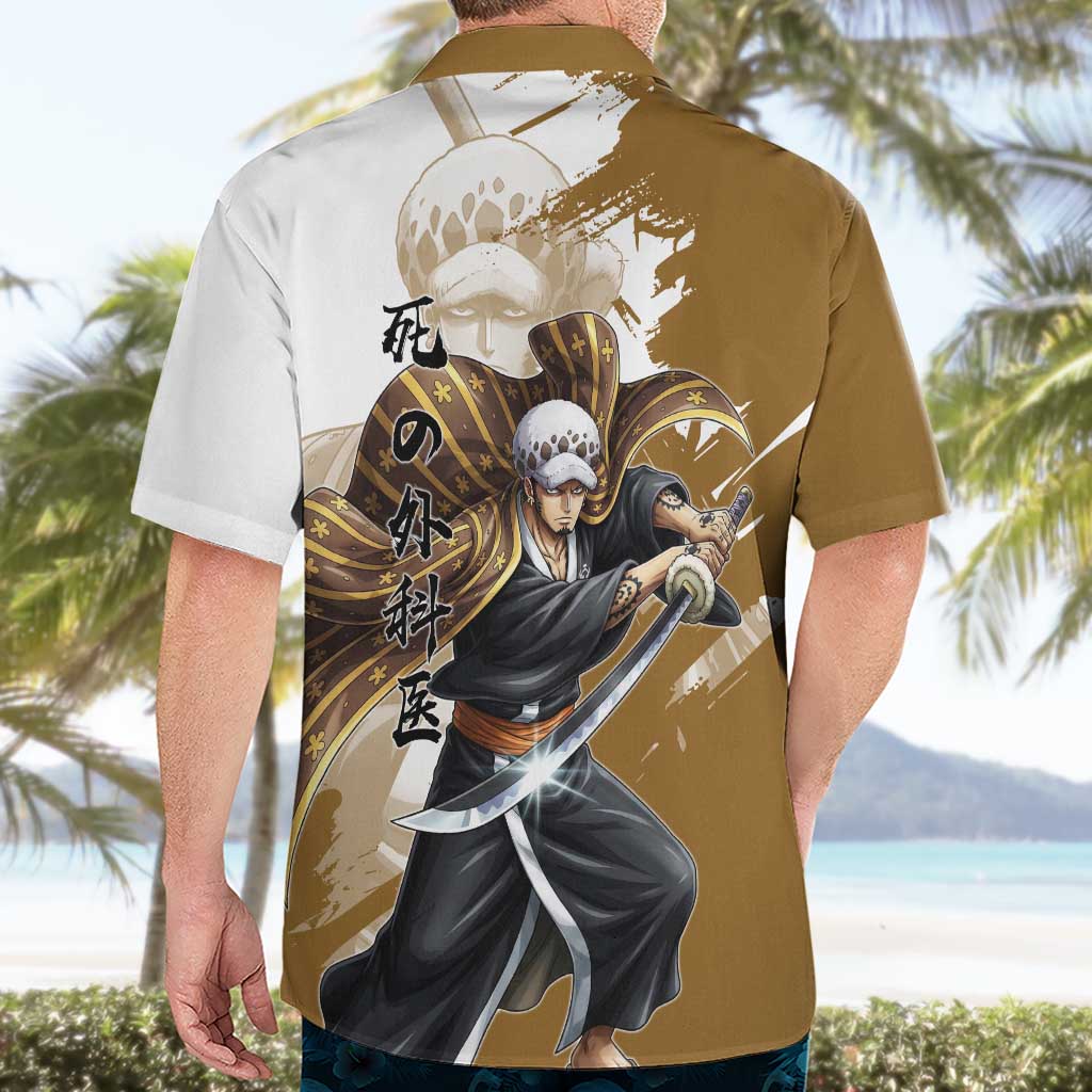 Wano Surgeon Trafalgar D. Law Hawaiian Shirt Traditional Ink Splash Anime Style