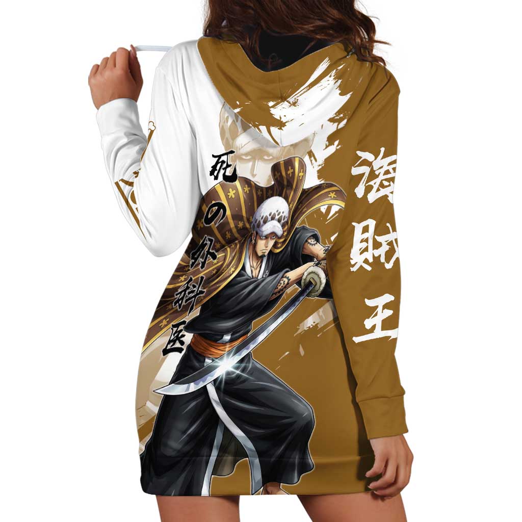 Wano Surgeon Trafalgar D. Law Hoodie Dress Traditional Ink Splash Anime Style