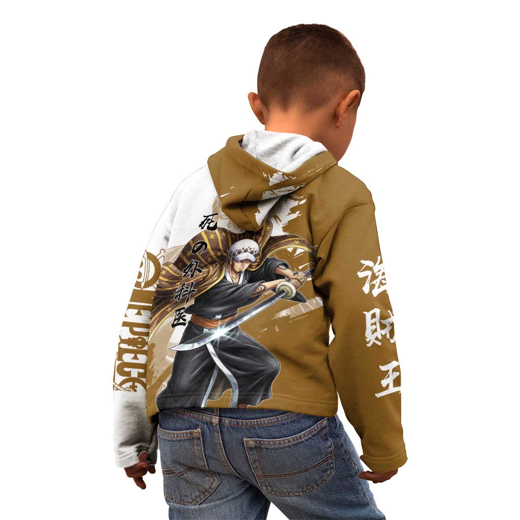 Wano Surgeon Trafalgar D. Law Kid Hoodie Traditional Ink Splash Anime Style