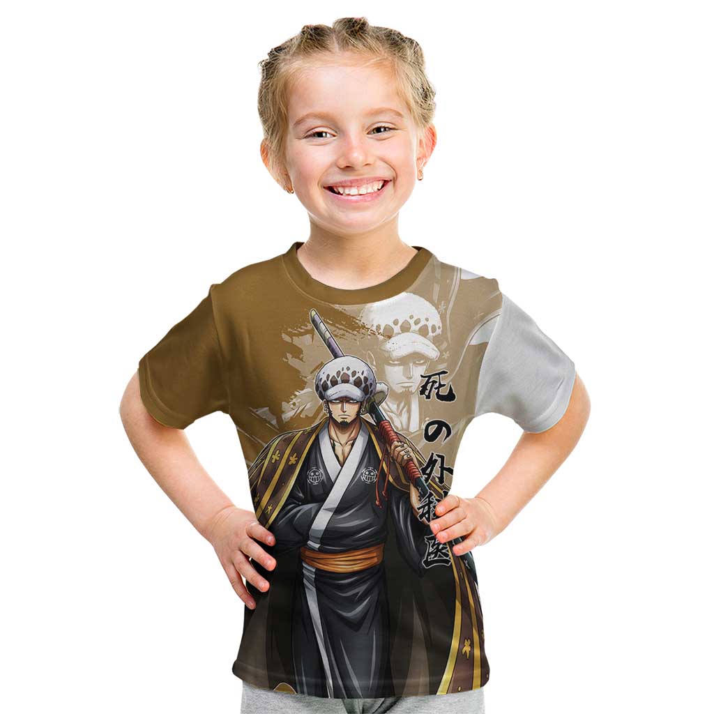 Wano Surgeon Trafalgar D. Law Kid T Shirt Traditional Ink Splash Anime Style
