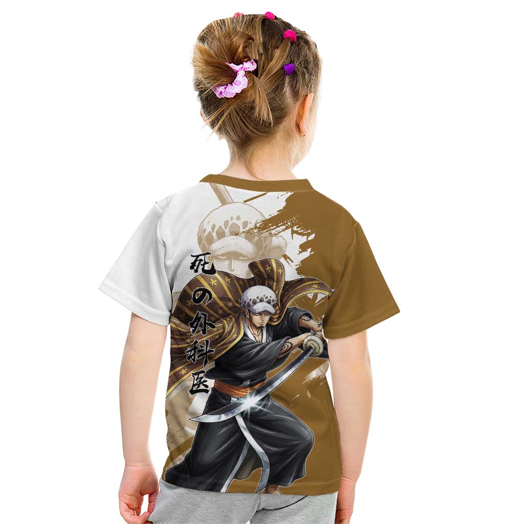 Wano Surgeon Trafalgar D. Law Kid T Shirt Traditional Ink Splash Anime Style