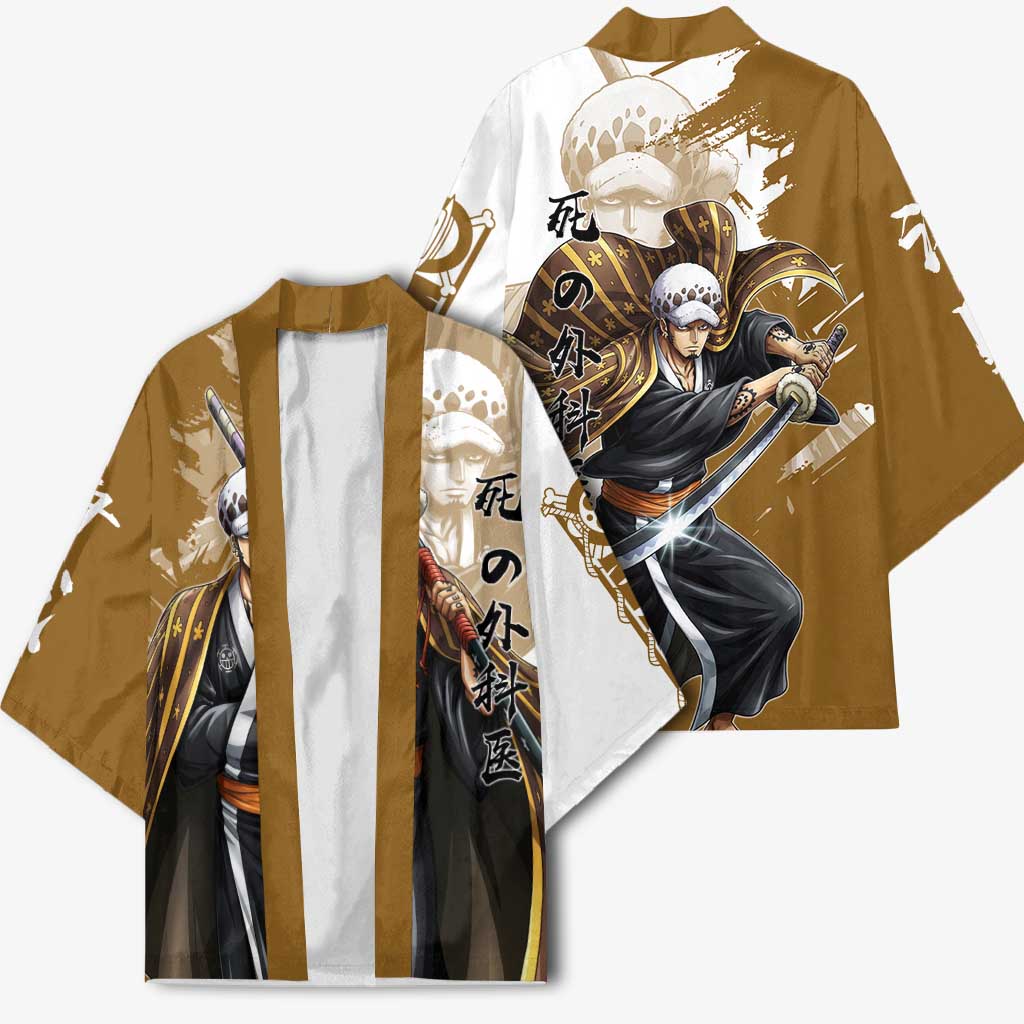 Wano Surgeon Trafalgar D. Law Kimono Traditional Ink Splash Anime Style