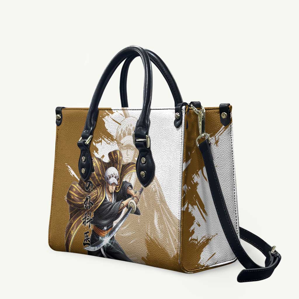 Wano Surgeon Trafalgar D. Law Leather Bag Traditional Ink Splash Anime Style