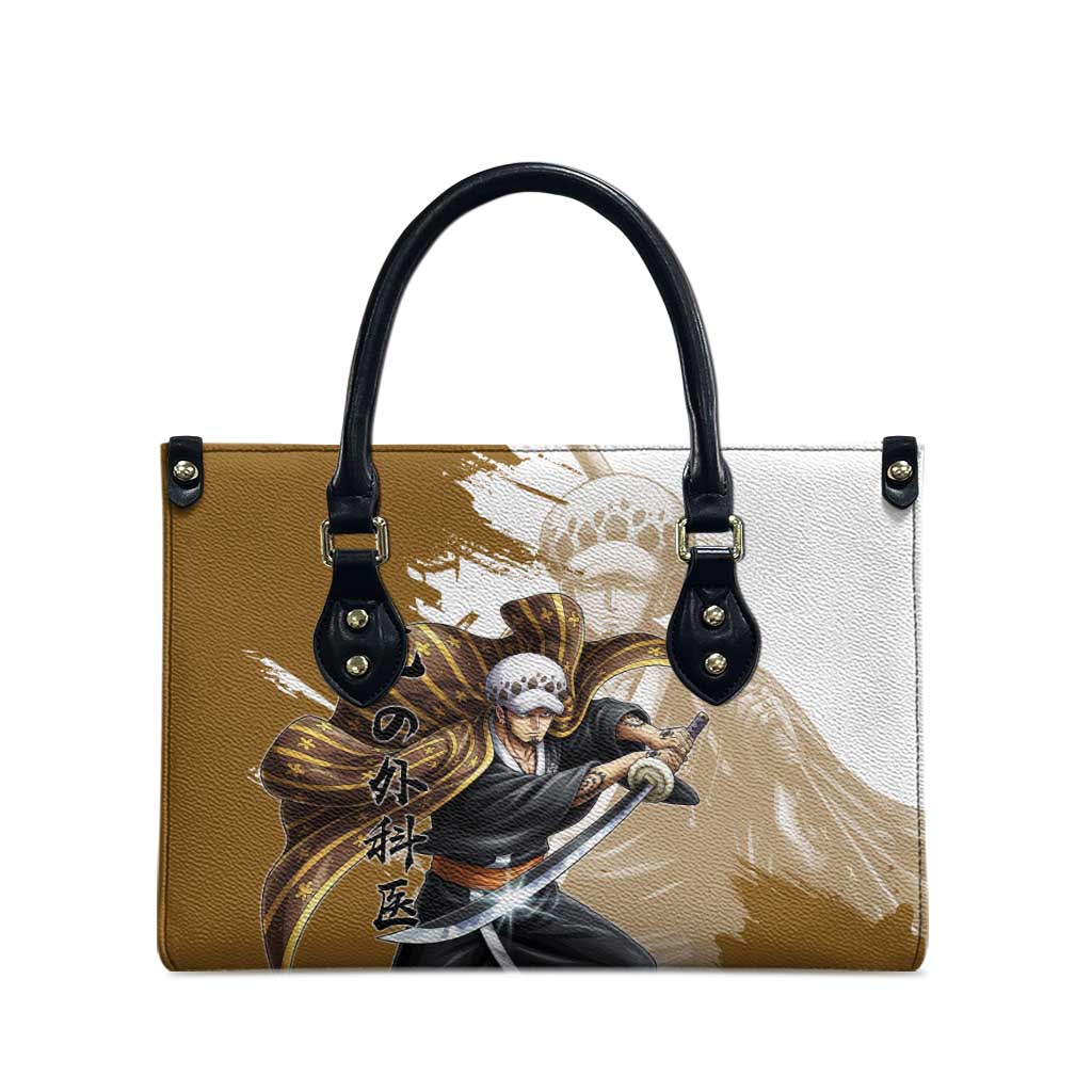 Wano Surgeon Trafalgar D. Law Leather Bag Traditional Ink Splash Anime Style