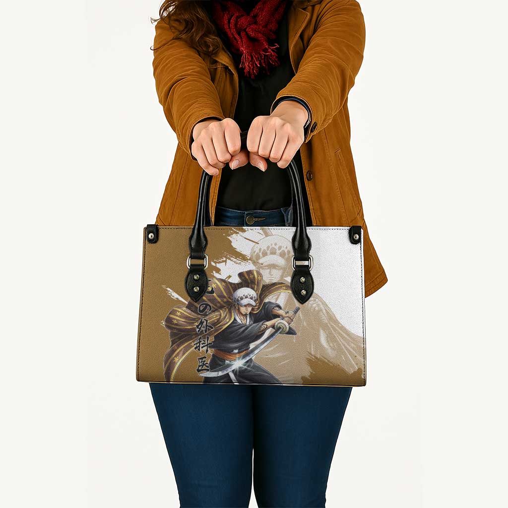 Wano Surgeon Trafalgar D. Law Leather Bag Traditional Ink Splash Anime Style