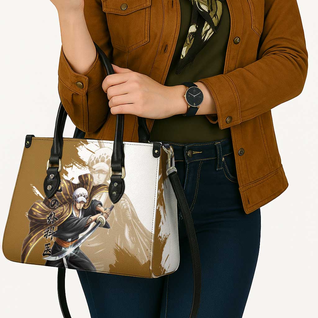Wano Surgeon Trafalgar D. Law Leather Bag Traditional Ink Splash Anime Style