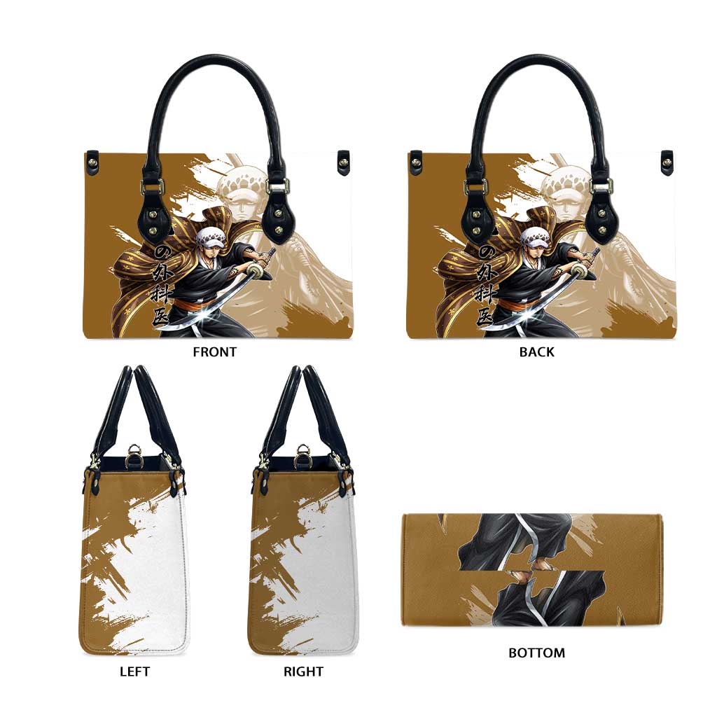 Wano Surgeon Trafalgar D. Law Leather Bag Traditional Ink Splash Anime Style