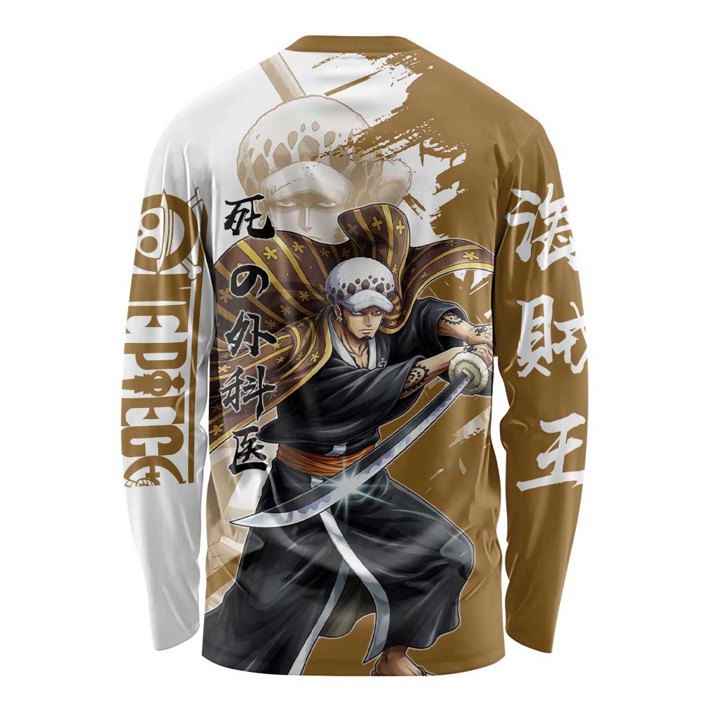 Wano Surgeon Trafalgar D. Law Long Sleeve Shirt Traditional Ink Splash Anime Style
