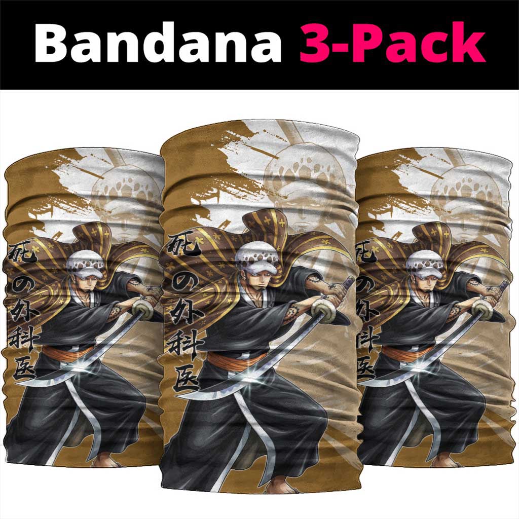 Wano Surgeon Trafalgar D. Law Neck Gaiter Traditional Ink Splash Anime Style