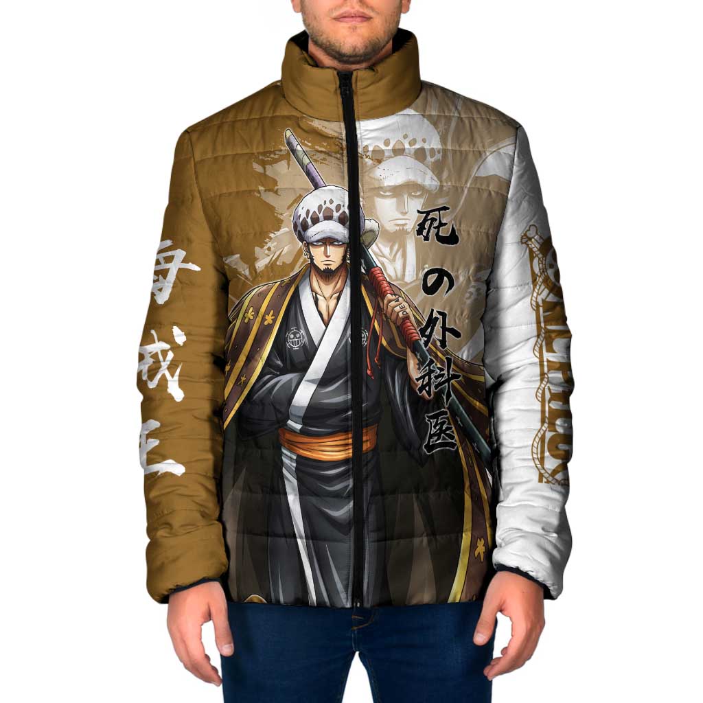 Wano Surgeon Trafalgar D. Law Padded Jacket Traditional Ink Splash Anime Style