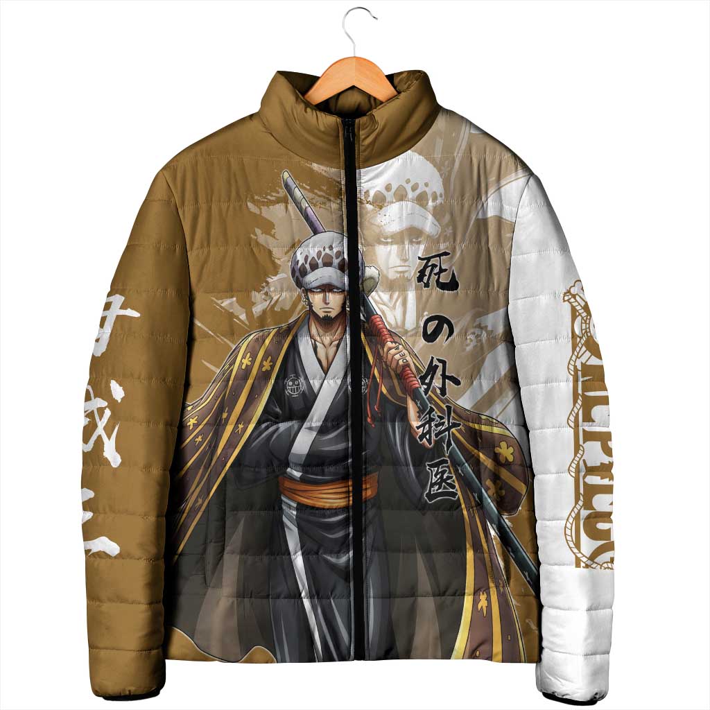 Wano Surgeon Trafalgar D. Law Padded Jacket Traditional Ink Splash Anime Style