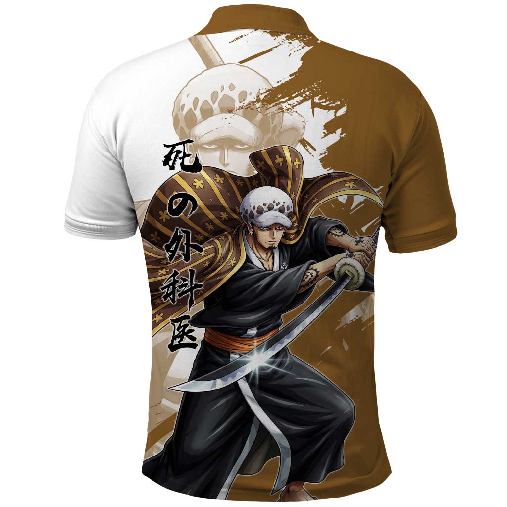 Wano Surgeon Trafalgar D. Law Polo Shirt Traditional Ink Splash Anime Style