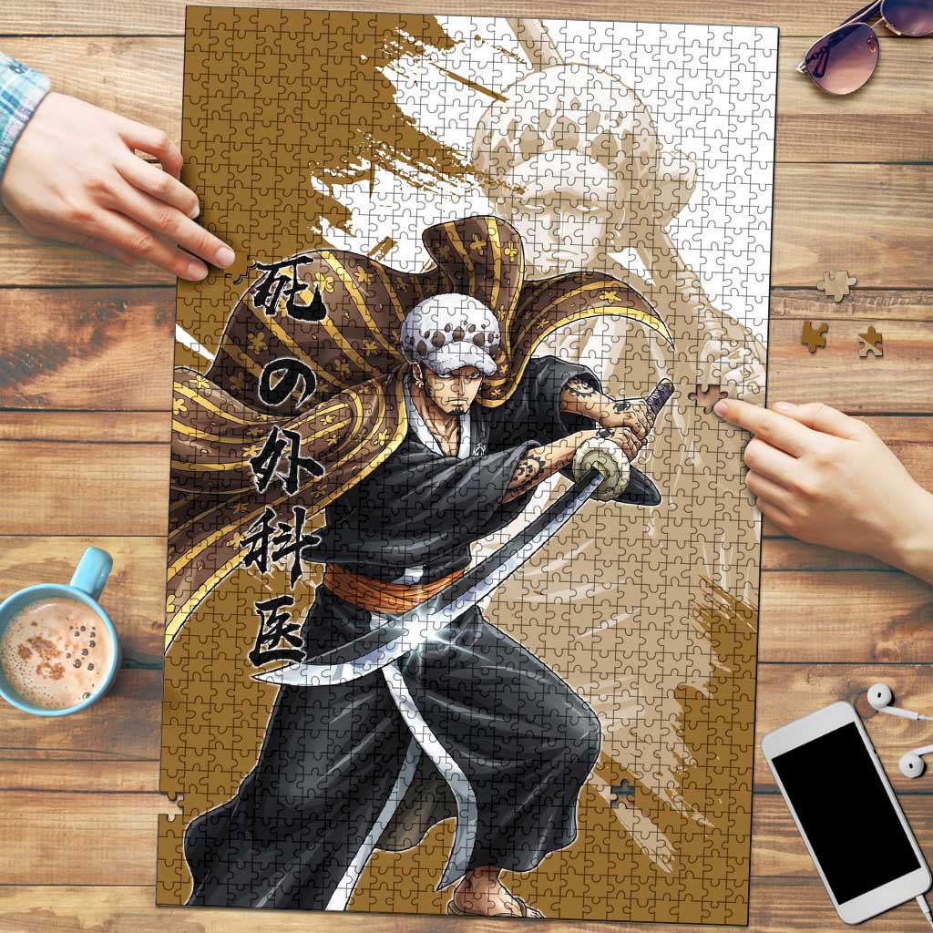 Wano Surgeon Trafalgar D. Law Puzzle Traditional Ink Splash Anime Style