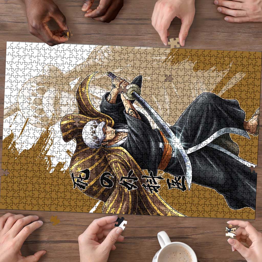 Wano Surgeon Trafalgar D. Law Puzzle Traditional Ink Splash Anime Style