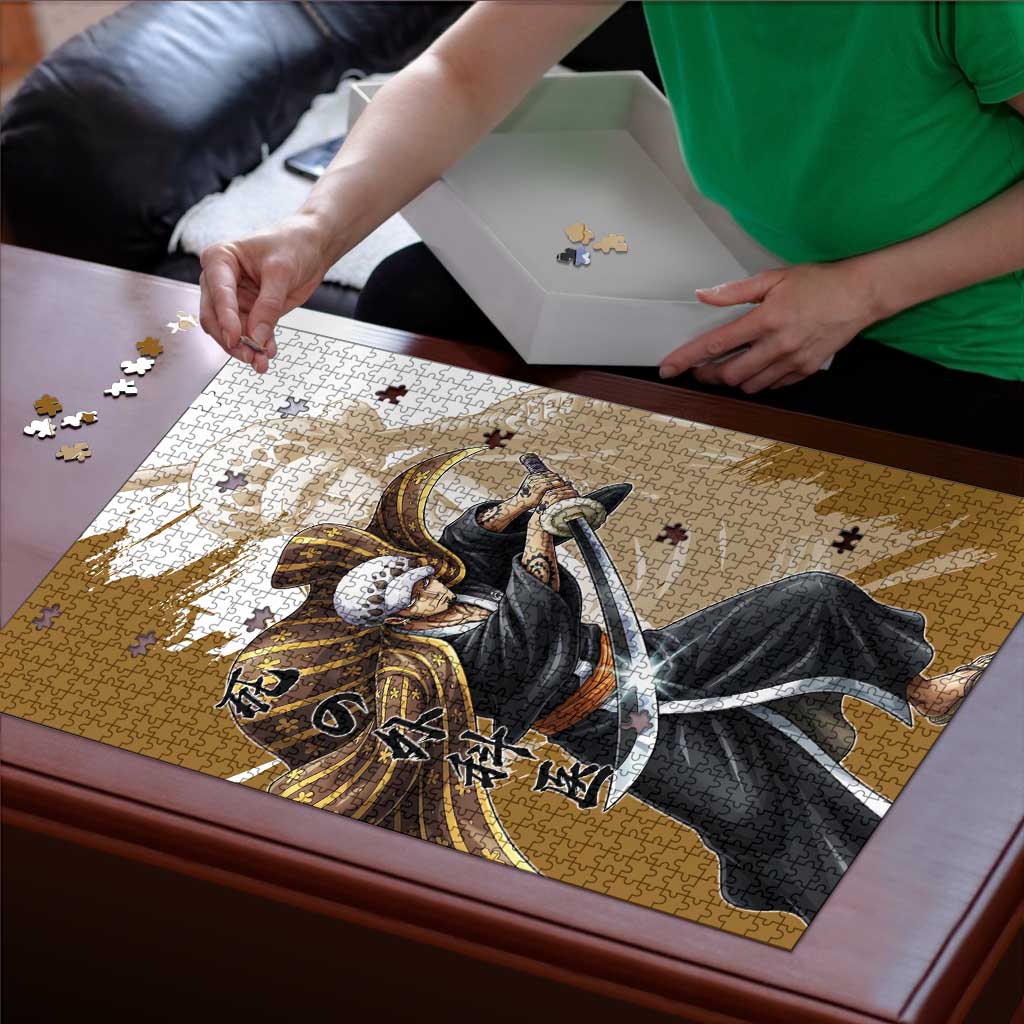 Wano Surgeon Trafalgar D. Law Puzzle Traditional Ink Splash Anime Style