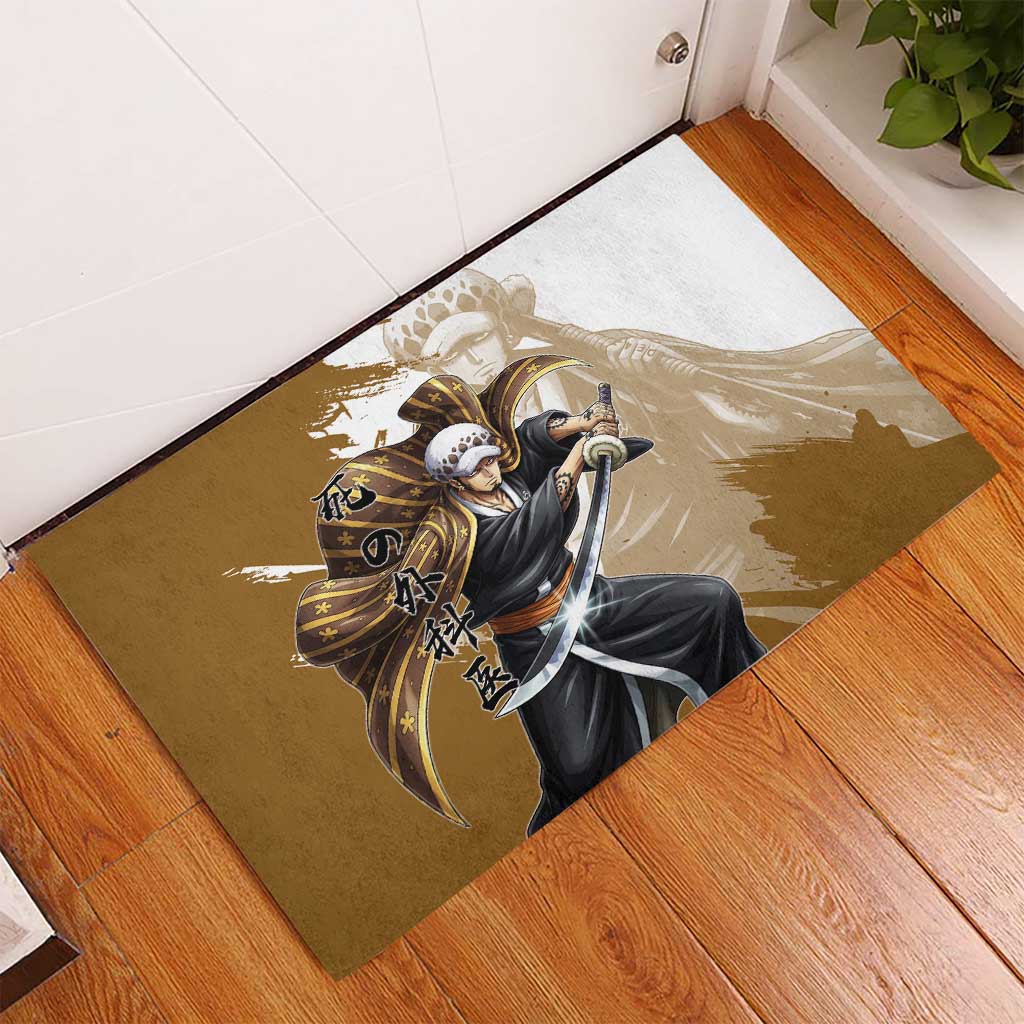 Wano Surgeon Trafalgar D. Law Rubber Doormat Traditional Ink Splash Anime Style