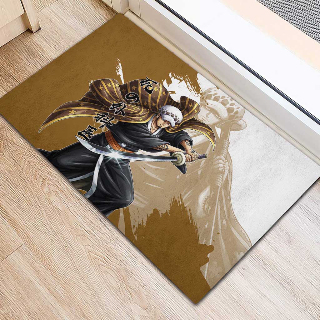 Wano Surgeon Trafalgar D. Law Rubber Doormat Traditional Ink Splash Anime Style