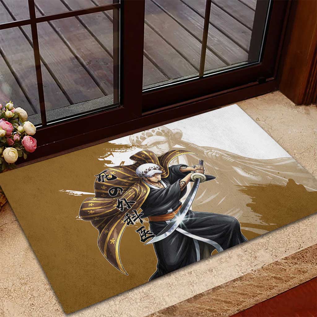 Wano Surgeon Trafalgar D. Law Rubber Doormat Traditional Ink Splash Anime Style